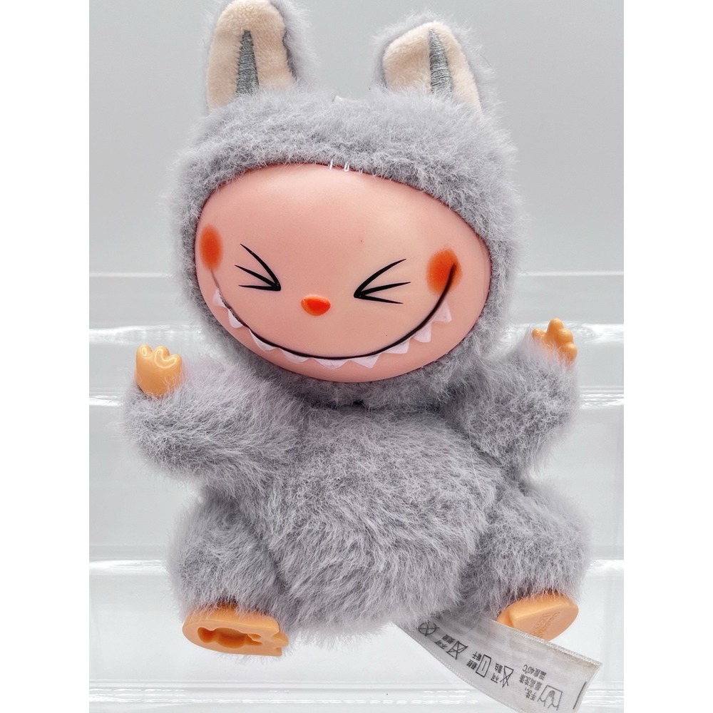 Authentic Pop Mart Labubu THE MONSTERS Have a Seat Vinyl Plush 'Hehe' Gray